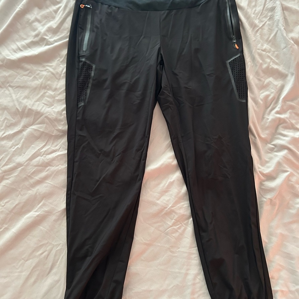 Maternity Black Joggers with Sleek Performance Fabric